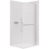 CERANO - Sprchová zástěna Walk-in Onyx Y L/P - 8 mm + polička/držák na ručníky - chrom, rýhované sklo - 110x200 cm