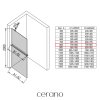 CERANO - Sprchová zástěna Walk-in Onyx Y L/P - 8 mm + polička/držák na ručníky - chrom, rýhované sklo - 80x200 cm