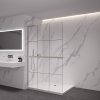 CERANO - Sprchová zástěna Walk-in Onyx L-levá vzpěra - 8 mm + polička/držák na ručníky  - chrom, industriální sklo - 150x200 cm
