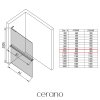 CERANO - Sprchová zástěna Walk-in Onyx L-pravá vzpěra - 8 mm + polička/držák na ručníky  - černá matná, industriální sklo - 100x200 cm