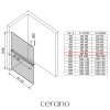 CERANO - Sprchová zástěna Walk-in Onyx Top Round L/P - 8 mm - kulatá vzpěra + polička/držák na ručníky - černá matná, industriální sklo - 90x200 cm