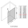 CERANO - Sprchová zástěna Walk-in Onyx Top Round L/P - 8 mm - kulatá vzpěra - černá matná, transparentní sklo - 120x200 cm