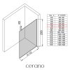 CERANO - Sprchová zástěna Walk-in Onyx Top Round L/P - 8 mm - kulatá vzpěra - chrom, transparentní sklo - 70x200 cm