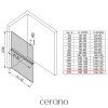 CERANO - Sprchová zástěna Walk-in Onyx Top Round L/P - 8 mm - kulatá vzpěra + polička/držák na ručníky - černá matná, grafitové sklo - 160x200 cm
