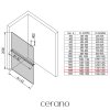 CERANO - Sprchová zástěna Walk-in Onyx Top Round L/P - 8 mm - kulatá vzpěra + polička/držák na ručníky - černá matná, transparentní sklo - 150x200 cm