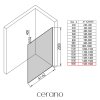CERANO - Sprchová zástěna Walk-in Onyx Top Round L/P - 8 mm - kulatá vzpěra - černá matná, industriální sklo - 160x200 cm