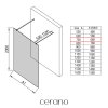 CERANO - Sprchová zástěna Walk-in Onyx Duo L/P - 8 mm - hranatá vzpěra - zlatá kartáčovaná, grafitové sklo - 70x200 cm