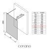 CERANO - Sprchová zástěna Walk-in Onyx Duo L/P - 8 mm - hranatá vzpěra - zlatá kartáčovaná, grafitové sklo - 120x200 cm