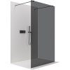 CERANO - Sprchová zástěna Walk-in Onyx Duo L/P - 8 mm - hranatá vzpěra - černá matná, grafitové sklo - 50x200 cm