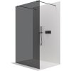 CERANO - Sprchová zástěna Walk-in Onyx Duo L/P - 8 mm - hranatá vzpěra - černá matná, grafitové sklo - 50x200 cm