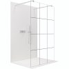 CERANO - Sprchová zástěna Walk-in Onyx Duo L/P - 8 mm - kulatá vzpěra  - chrom, industriální sklo - 120x200 cm