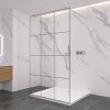 CERANO - Sprchová zástěna Walk-in Onyx Duo L/P - 8 mm - kulatá vzpěra  - chrom, industriální sklo - 120x200 cm