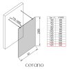 CERANO - Sprchová zástěna Walk-in Onyx Duo L/P - 8 mm - kulatá vzpěra  - bílá matná, industriální sklo - 160x200 cm
