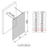 CERANO - Sprchová zástěna Walk-in Onyx Duo L/P - 8 mm - kulatá vzpěra  - zlatá kartáčovaná, industriální sklo - 150x200 cm