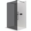 CERANO - Sprchová zástěna Walk-in Onyx Duo L/P - 8 mm - kulatá vzpěra - černá matná, grafitové sklo - 120x200 cm