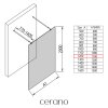 CERANO - Sprchová zástěna Walk-in Onyx Duo L/P - 8 mm - kulatá vzpěra - černá matná, grafitové sklo - 120x200 cm