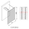 CERANO - Sprchová zástěna Walk-in Onyx Duo L/P - 8 mm - kulatá vzpěra - černá matná, grafitové sklo - 90x200 cm