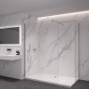CERANO - Sprchová zástěna Walk-in Onyx T L/P - 8 mm - hranatá vzpěra - chrom, transparentní sklo - 100x70 cm