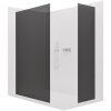 CERANO - Sprchová zástěna Walk-in Crystal T L/P - 8 mm - bezvzpěrový systém - chrom, grafitové sklo - 140x140x200 cm