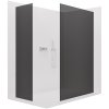 CERANO - Sprchová zástěna Walk-in Crystal T L/P - 8 mm - bezvzpěrový systém - chrom, grafitové sklo - 100x100x200 cm