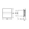 E-150 G koupelnový ventilátor axiální, 21W, potrubí 150mm, bílá