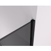 CERANO - Sprchová zástěna Walk-in Crystal T L/P - 8 mm - bezvzpěrový systém - černá matná, grafitové sklo - 80x60x200 cm