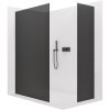 CERANO - Sprchová zástěna Walk-in Crystal T L/P - 8 mm - bezvzpěrový systém - černá matná, grafitové sklo - 80x60x200 cm