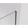 CERANO - Sprchová zástěna Walk-in Crystal T L/P - 8 mm - bezvzpěrový systém - černá matná, transparentní sklo - 80x60x200 cm