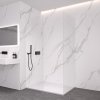 CERANO - Sprchová zástěna Walk-in Crystal T L/P - 8 mm - bezvzpěrový systém - černá matná, transparentní sklo - 60x50x200 cm