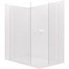 CERANO - Sprchová zástěna Walk-in Crystal T L/P - 8 mm - bezvzpěrový systém - bílá matná, transparentní sklo - 130x50x200 cm