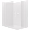 CERANO - Sprchová zástěna Walk-in Crystal T L/P - 8 mm - bezvzpěrový systém - bílá matná, rýhované sklo - 130x50x200 cm