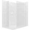 CERANO - Sprchová zástěna Walk-in Crystal T L/P - 8 mm - bezvzpěrový systém - bílá matná, rýhované sklo - 110x70 cm