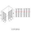 CERANO - Sprchová zástěna Walk-in Crystal T L/P - 8 mm - bezvzpěrový systém - zlatá kartáčovaná, mléčné sklo - 80x80x200 cm