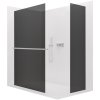CERANO - Sprchová zástěna Walk-in Crystal T L/P - 8 mm - bezvzpěrový systém + polička/držák na ručníky - chrom, grafitové sklo - 70x70x200 cm