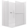 CERANO - Sprchová zástěna Walk-in Crystal T L/P - 8 mm - bezvzpěrový systém + polička/držák na ručníky - chrom, mléčné sklo - 110x110x200 cm