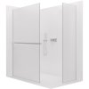 CERANO - Sprchová zástěna Walk-in Crystal T L/P - 8 mm - bezvzpěrový systém + polička/držák na ručníky - chrom, mléčné sklo - 110x110x200 cm