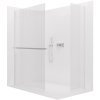 CERANO - Sprchová zástěna Walk-in Crystal T L/P - 8 mm - bezvzpěrový systém + polička/držák na ručníky - chrom, rýhované sklo - 80x80x200 cm