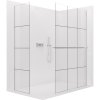 CERANO - Sprchová zástěna Walk-in Crystal T L/P - 8 mm - bezvzpěrový systém + polička/držák na ručníky - chrom, industriální sklo- 150x130x200 cm