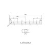 CERANO - Sprchová zástěna Walk-in Crystal T L/P - 8 mm - bezvzpěrový systém + polička/držák na ručníky - chrom, industriální sklo- 150x130x200 cm