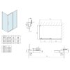 LUCIS LINE obdélníkový sprchový kout 1200x900mm L/P varianta