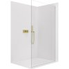 CERANO - Sprchová zástěna Walk-in Crystal L/P - 8 mm - bezvzpěrový systém - zlatá kartáčovaná, transparentní sklo - 60x200 cm