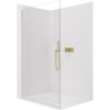 CERANO - Sprchová zástěna Walk-in Crystal L/P - 8 mm - bezvzpěrový systém - zlatá kartáčovaná, transparentní sklo - 60x200 cm