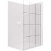 CERANO - Sprchová zástěna Walk-in Crystal L/P - 8 mm - bezvzpěrový systém - bílá, industriální sklo - 160x200 cm