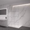 CERANO - Sprchová zástěna Walk-in Crystal L/P - 8 mm - bezvzpěrový systém - bílá, industriální sklo - 160x200 cm