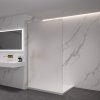 CERANO - Sprchová zástěna Walk-in Crystal L/P - 8 mm - bezvzpěrový systém - zlatá kartáčovaná, mléčné sklo - 150x200 cm
