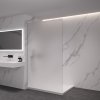 CERANO - Sprchová zástěna Walk-in Crystal L/P - 8 mm - bezvzpěrový systém - černá matná, mléčné sklo - 50x200 cm