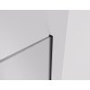 CERANO - Sprchová zástěna Walk-in Crystal L/P - 8 mm - bezvzpěrový systém - černá matná, mléčné sklo - 50x200 cm