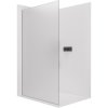 CERANO - Sprchová zástěna Walk-in Crystal L/P - 8 mm - bezvzpěrový systém - černá matná, mléčné sklo - 50x200 cm