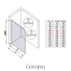 CERANO - Sprchová zástěna Walk-in Crystal L/P - 8 mm - bezvzpěrový systém - černá matná, mléčné sklo - 90x200 cm
