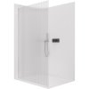 CERANO - Sprchová zástěna Walk-in Crystal L/P - 8 mm - bezvzpěrový systém - černá matná, rýhované sklo - 150x200 cm